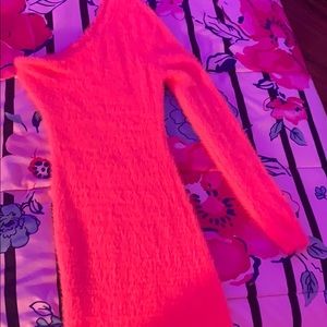 ONE SLEEVE FUR DRESS